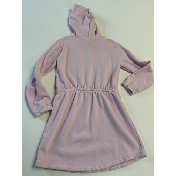 Crewcuts Girls Pink Hoodie Sweatshirt Dress Mauve Size 8 terry pullover - Picture 6 of 6